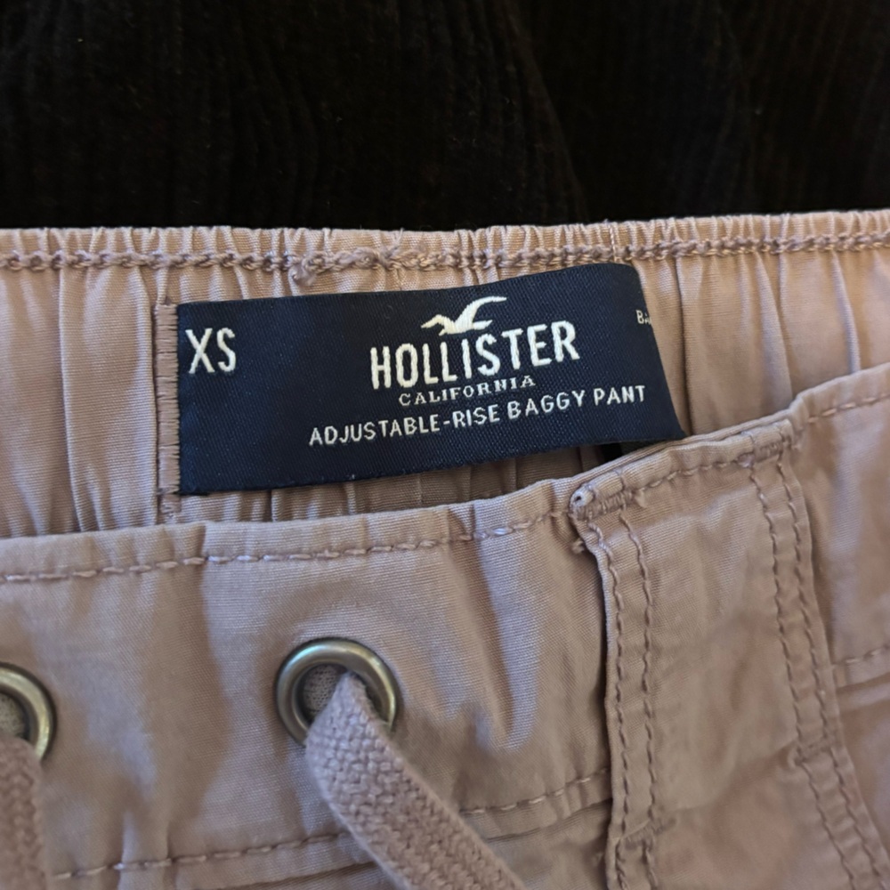 Hollister Light Brown Adjustable Cargo Pants